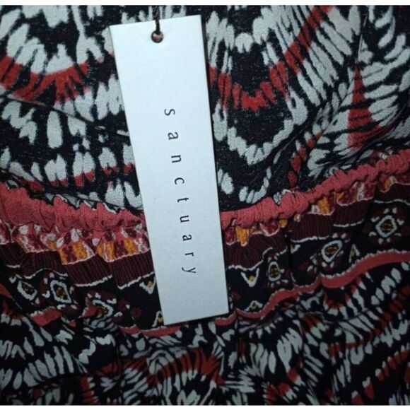 SANCTUARY BLACK, WHITE, & RED OFF-THE-SHOULDER DRESS SZ.M NWT - Picture 9 of 10
